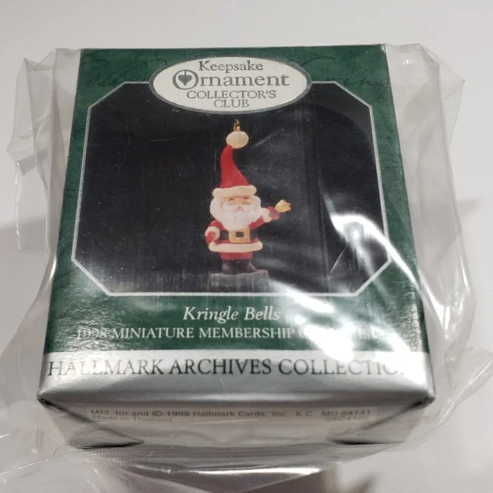 NWT - Kringle Bells 1998 Miniature Hallmark Keepsake Ornament